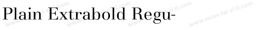 Plain Extrabold Regu字体转换